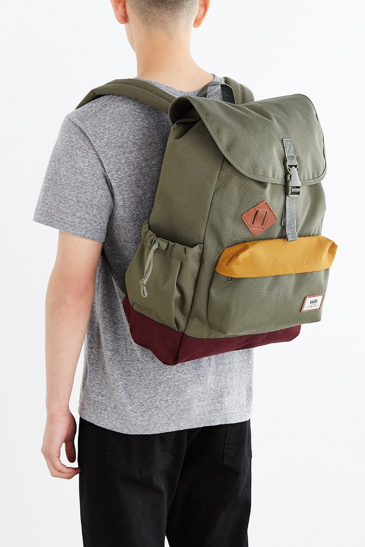 vans rucksack olive