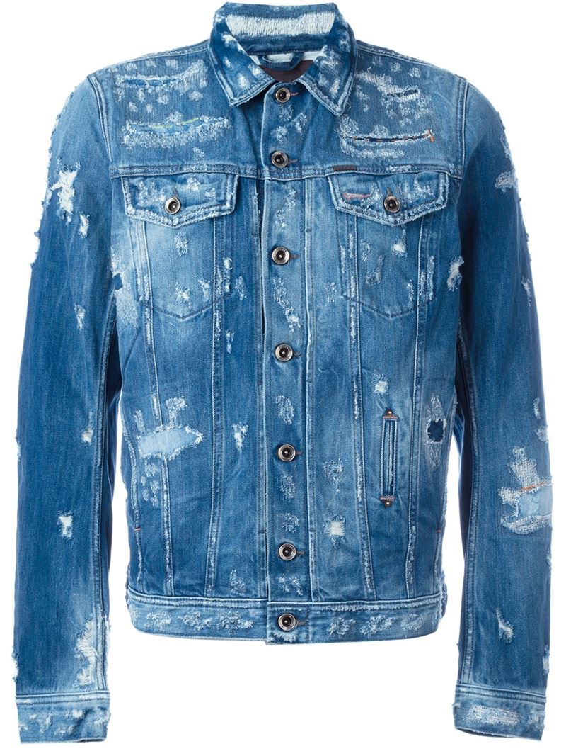 Lyst - Diesel 'elshar' Denim Jacket in Blue for Men