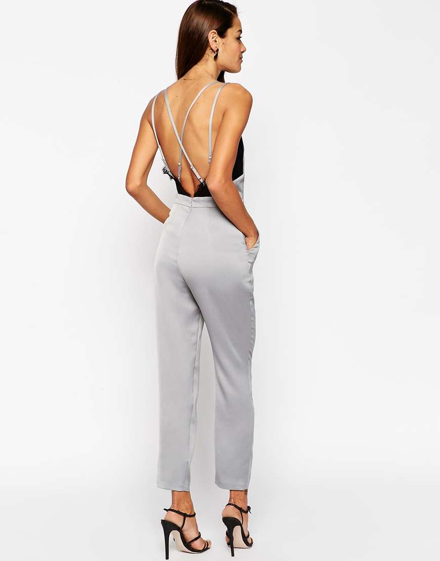 silver jumpsuit asos