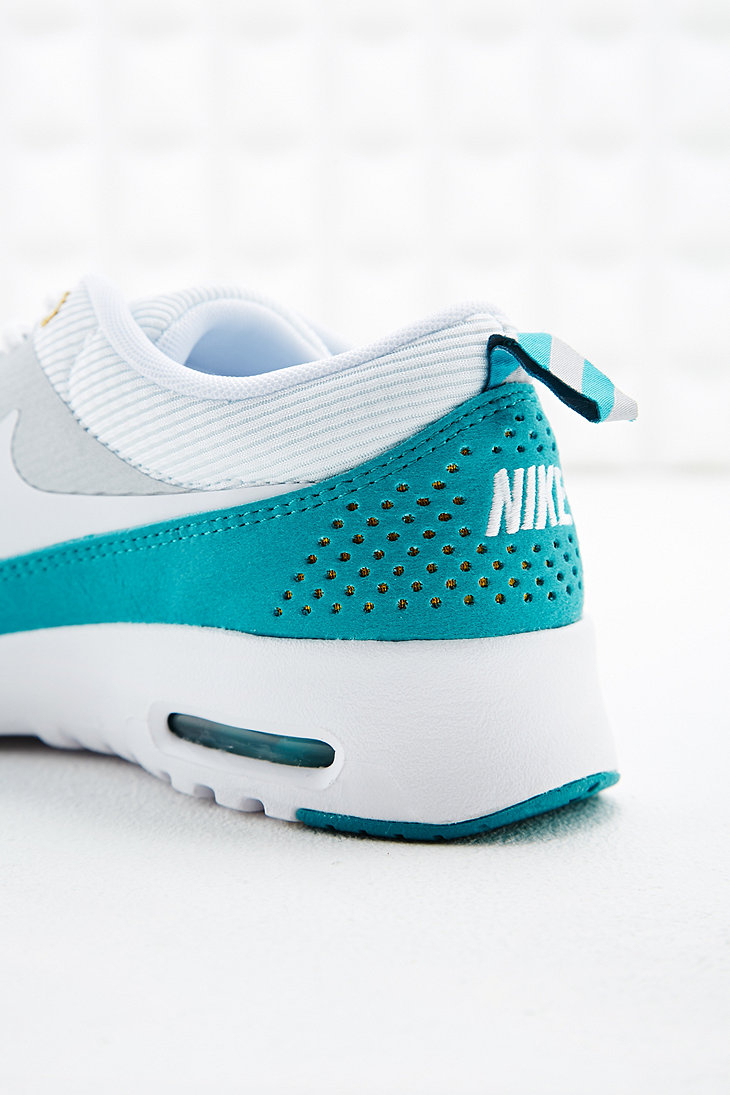 Nike Air Max Thea Trainers in Grey and Teal in White (Blue) | Lyst UK