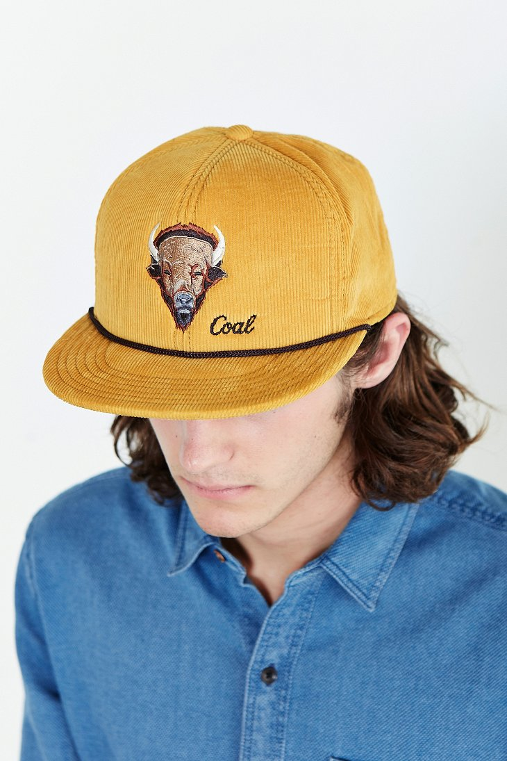 Coal The Wilderness Corduroy Snapback Hat in Yellow for Men | Lyst