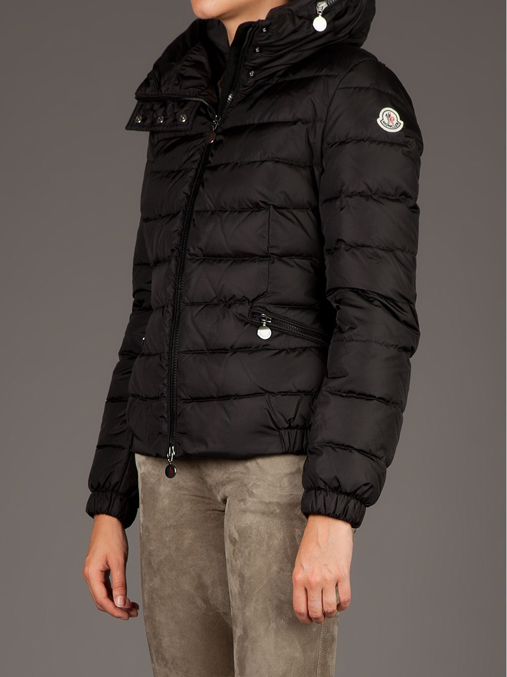 Moncler Sanglier Padded Jacket in Black | Lyst