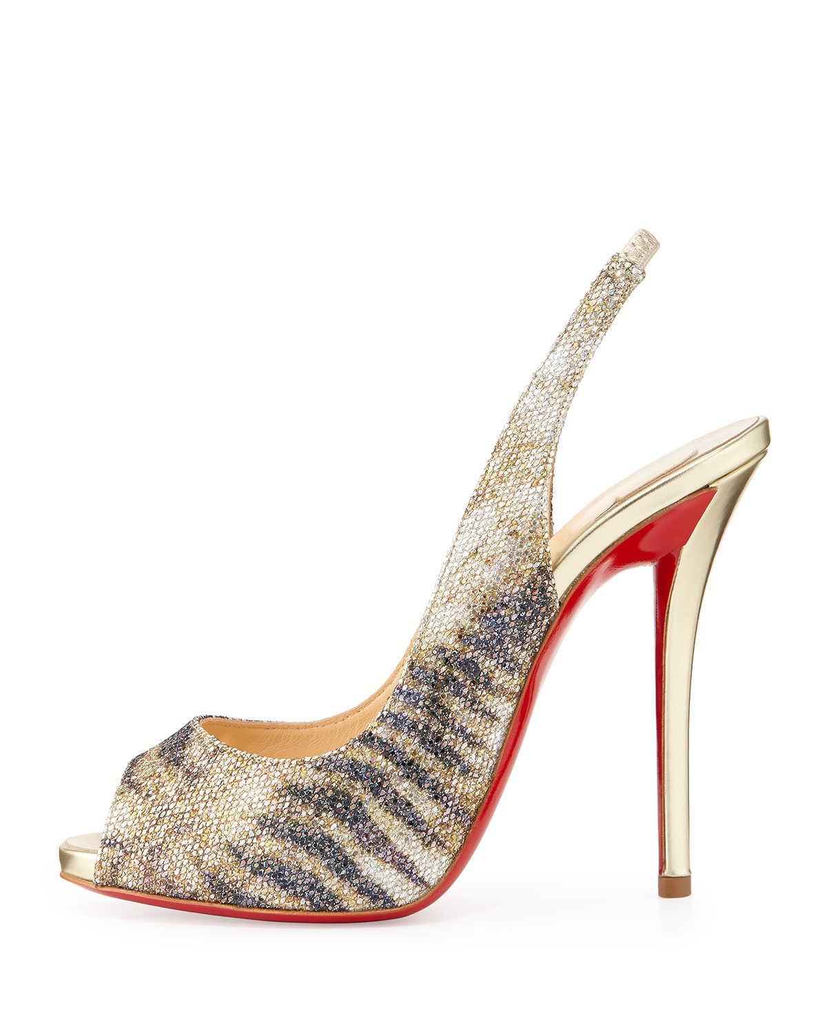 christian louboutin glitter slingback heel black christian louboutin glitter slingback heel black