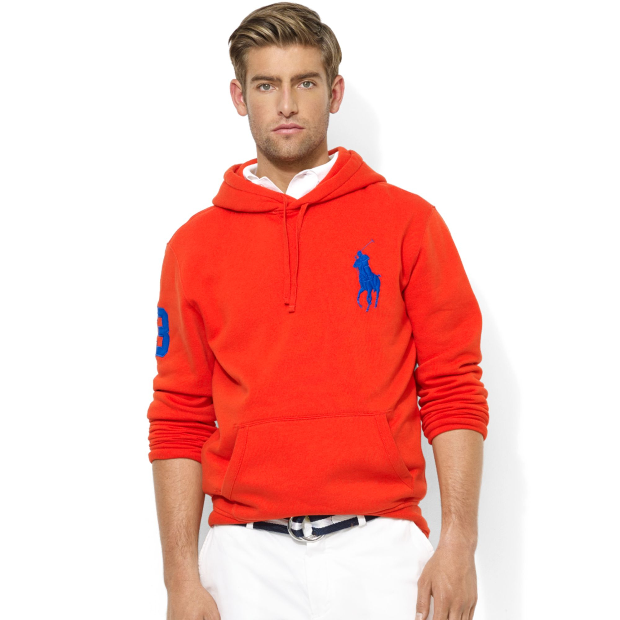 red polo pullover hoodie