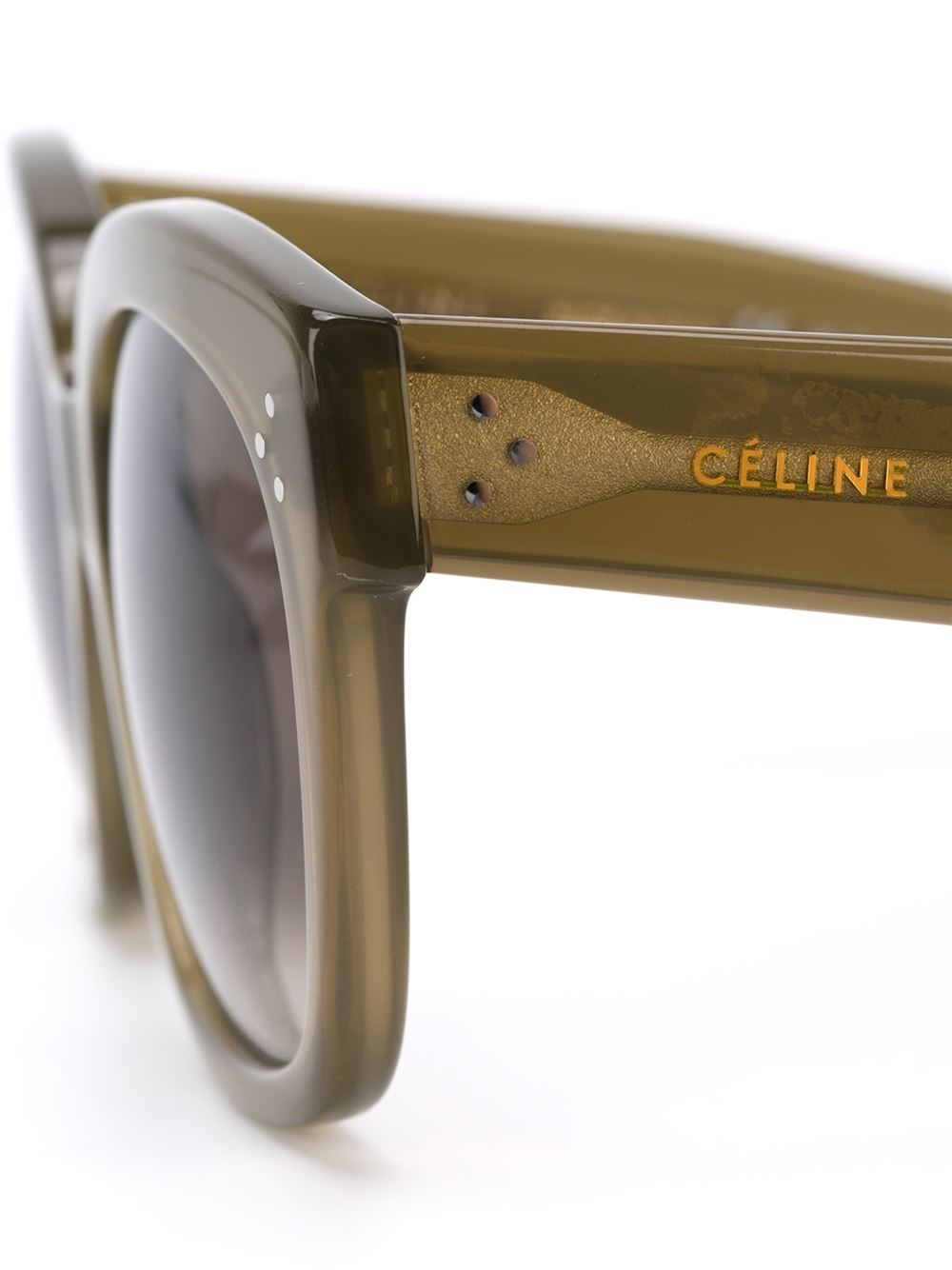 akademisk måtte Trænge ind Celine 'new Audrey' Sunglasses in Green | Lyst