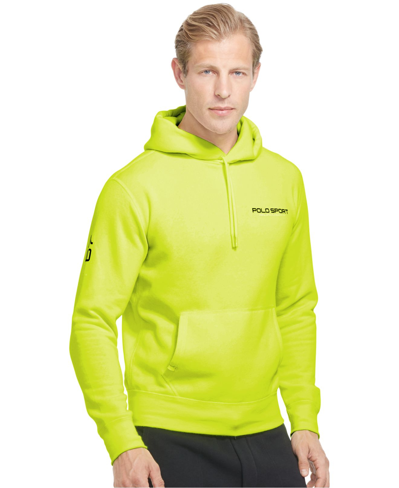 Polo Ralph Lauren Polo Sport Neon Fleece Pullover Hoodie in Yellow for