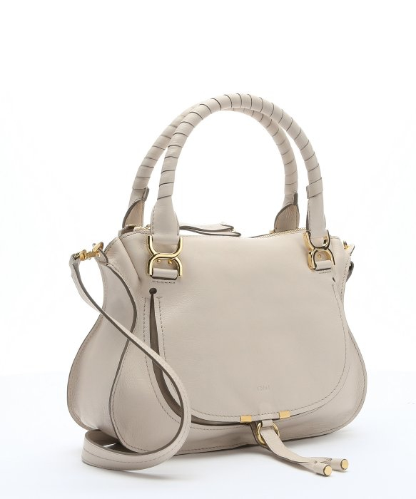 Chlo Abstract White Calfskin \u0026#39;marcie Nude\u0026#39; Medium Convertible ...