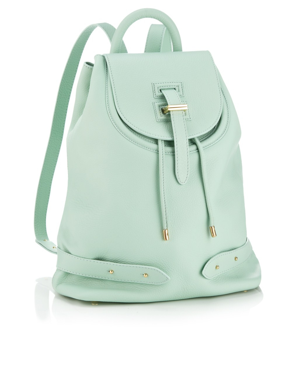 Meli melo Mint Green Leather Backpack in Green Lyst