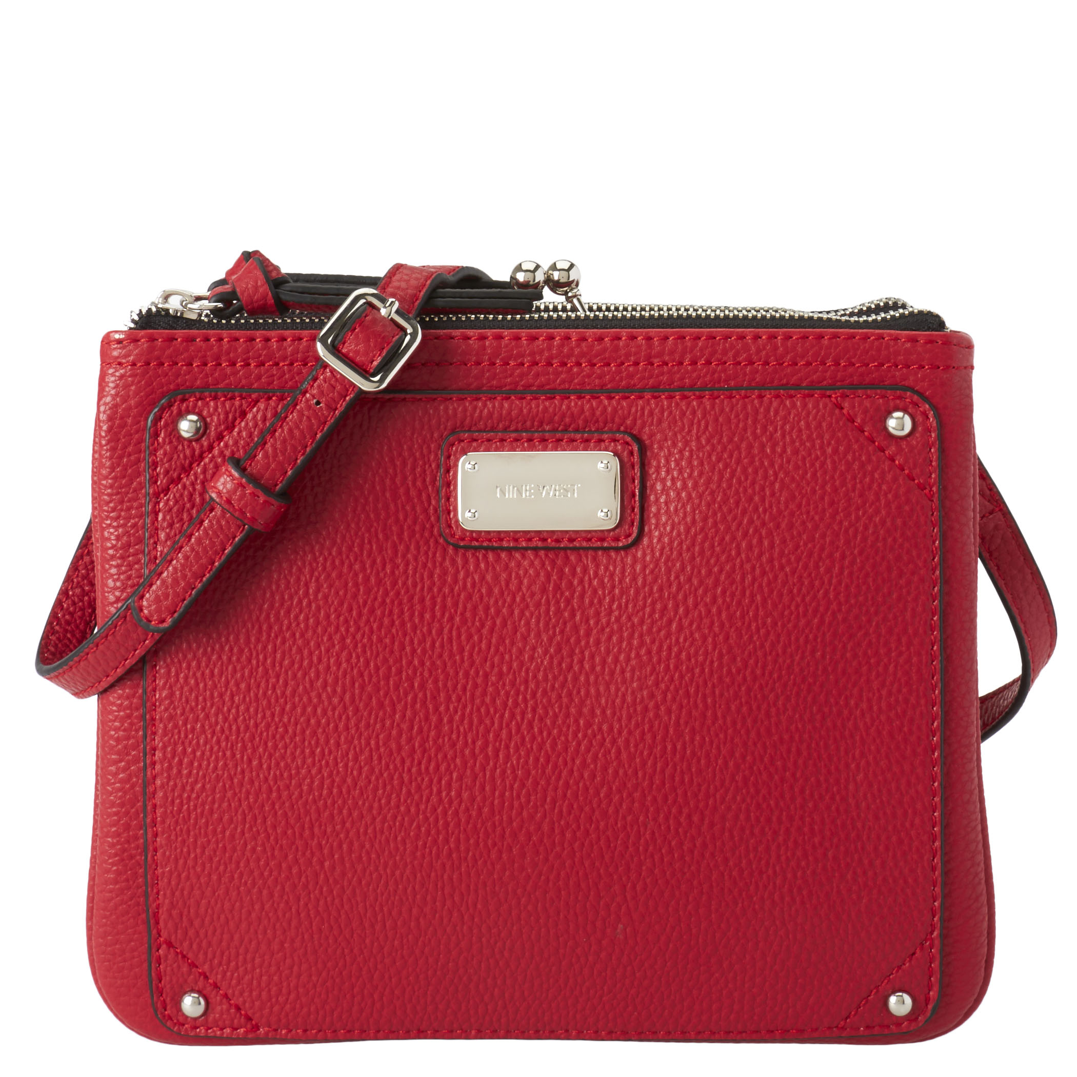 Nine west Double Vision Crossbody Bag in Red (DARK LIPSTICK RED) Lyst
