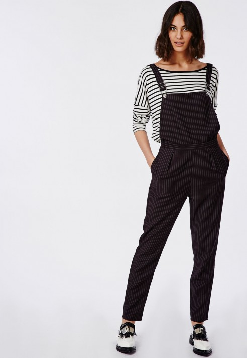pinstripe dungarees
