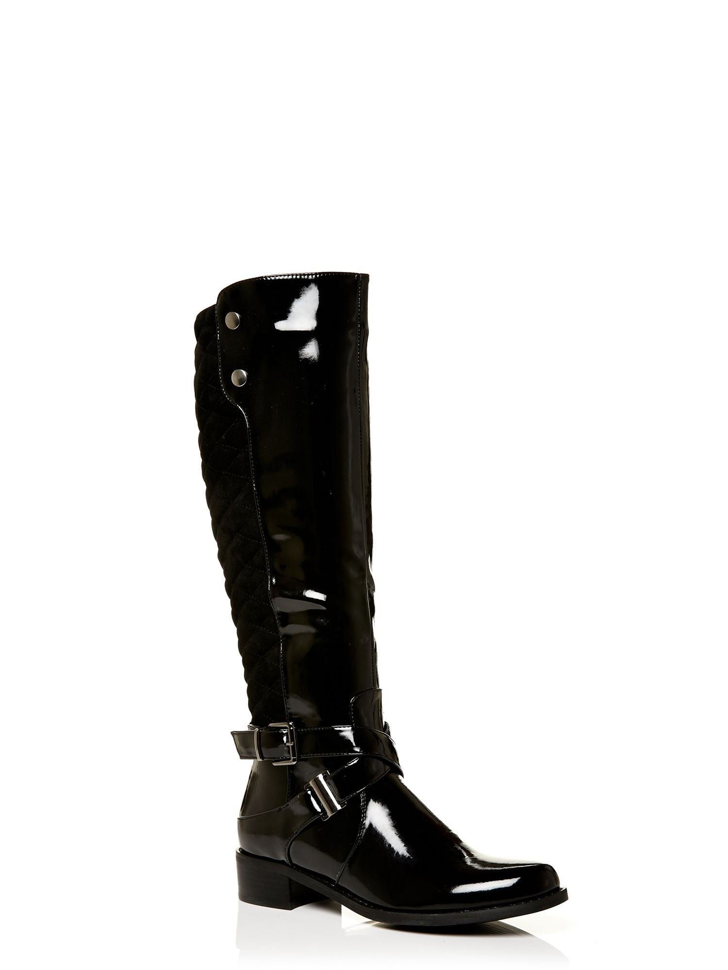 moda in pelle black boots