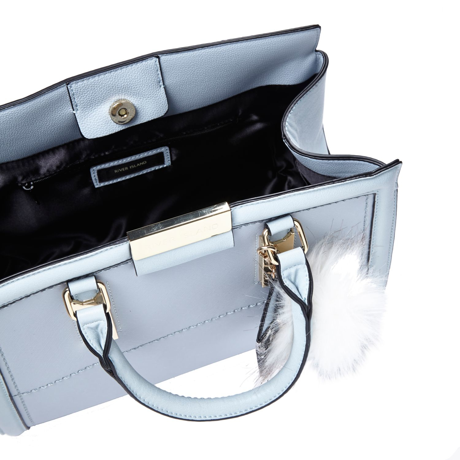 river island blue purse