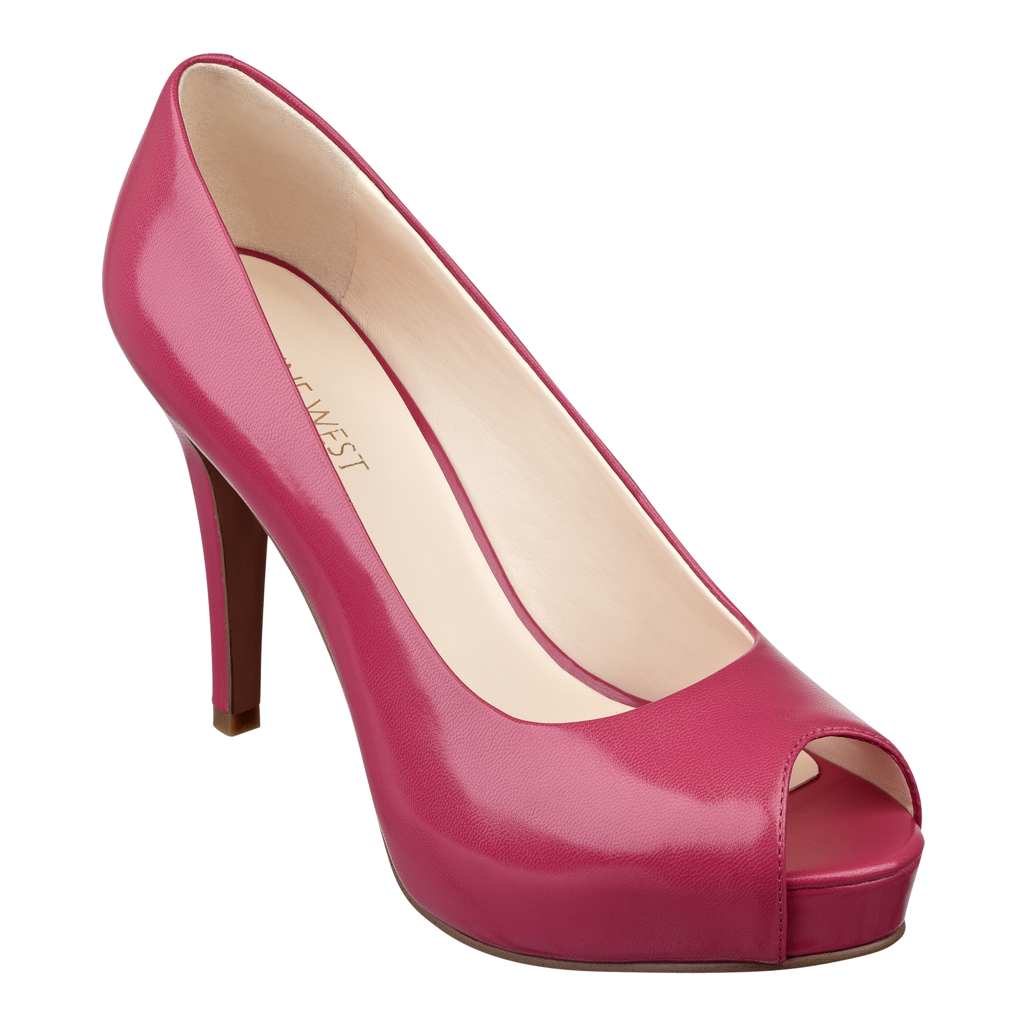 nine west platform peep toe pumps