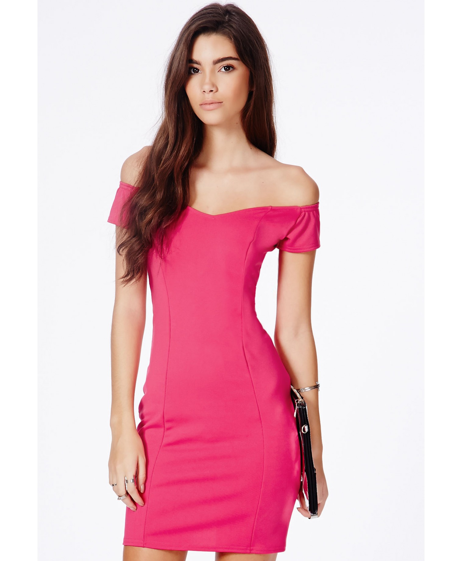 Bardot bodycon mini dress