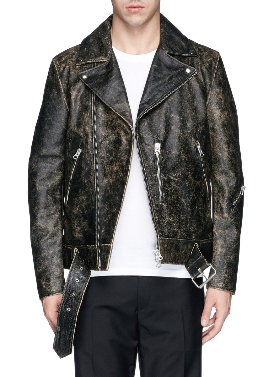 acne nate leather jacket