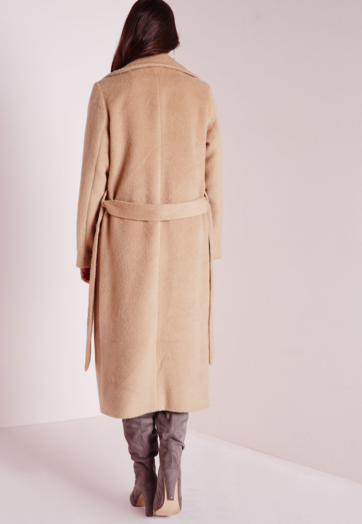 Brushed camel coat Clearance