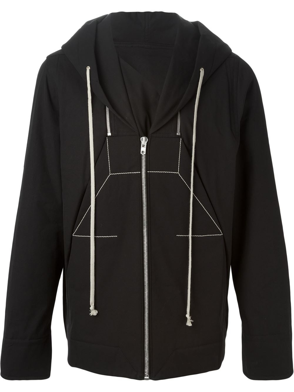 Black geometric hoodie