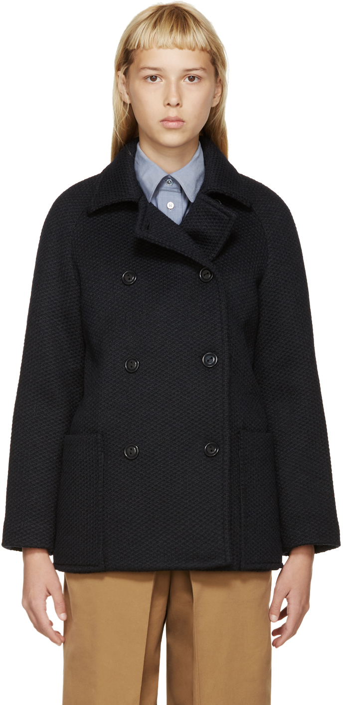 apc navy coat