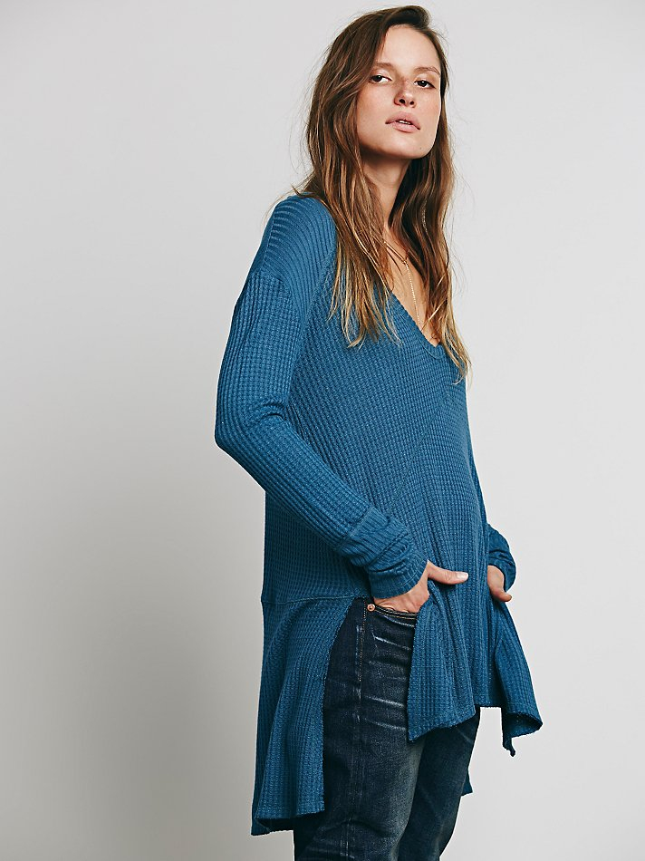 Free People We The Free Womens We The Free Sunset Park Thermal In Blue Lyst