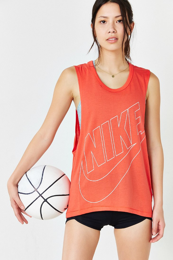 Nike Signal Muscle Tank Top in Red (Orange) | Lyst