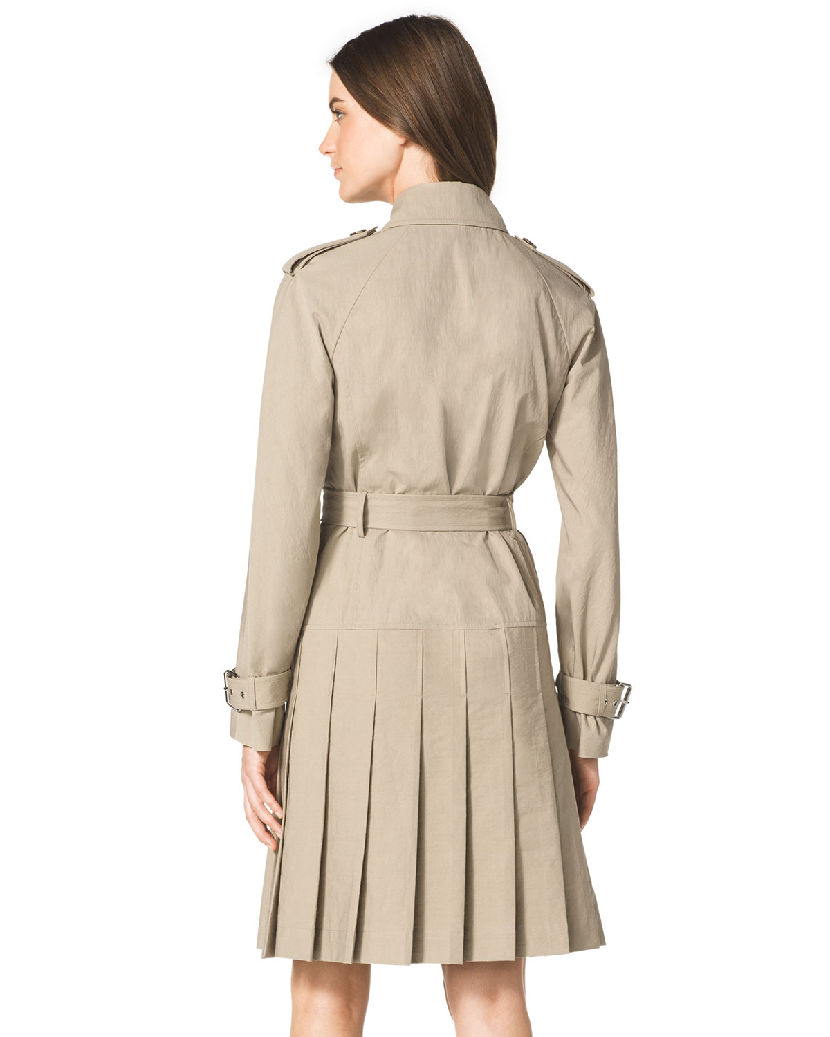 Pleated coat dress