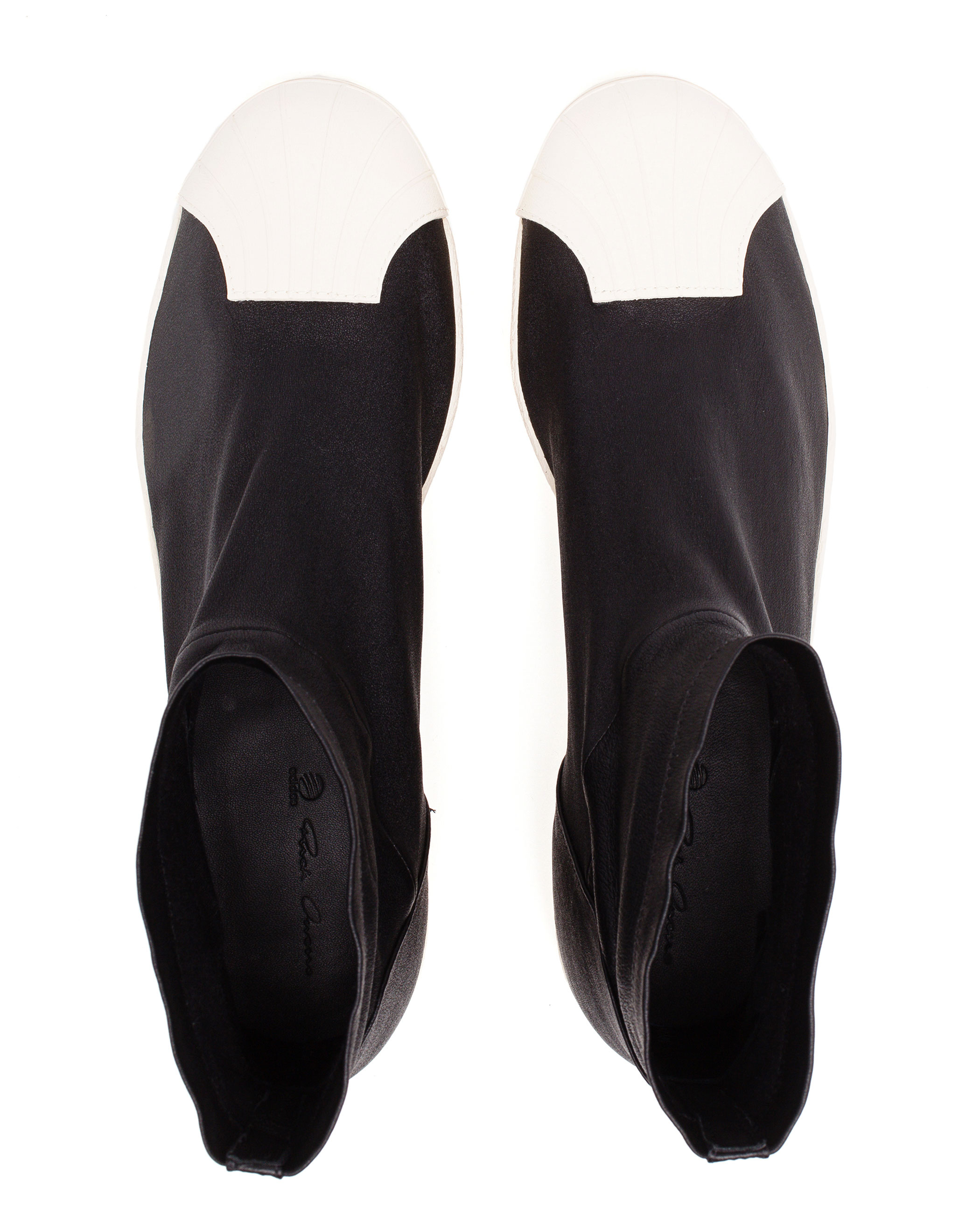 Rick Owens X Adidas 'superstar' Stretch Leather Ankle Boots in Black | Lyst  Australia