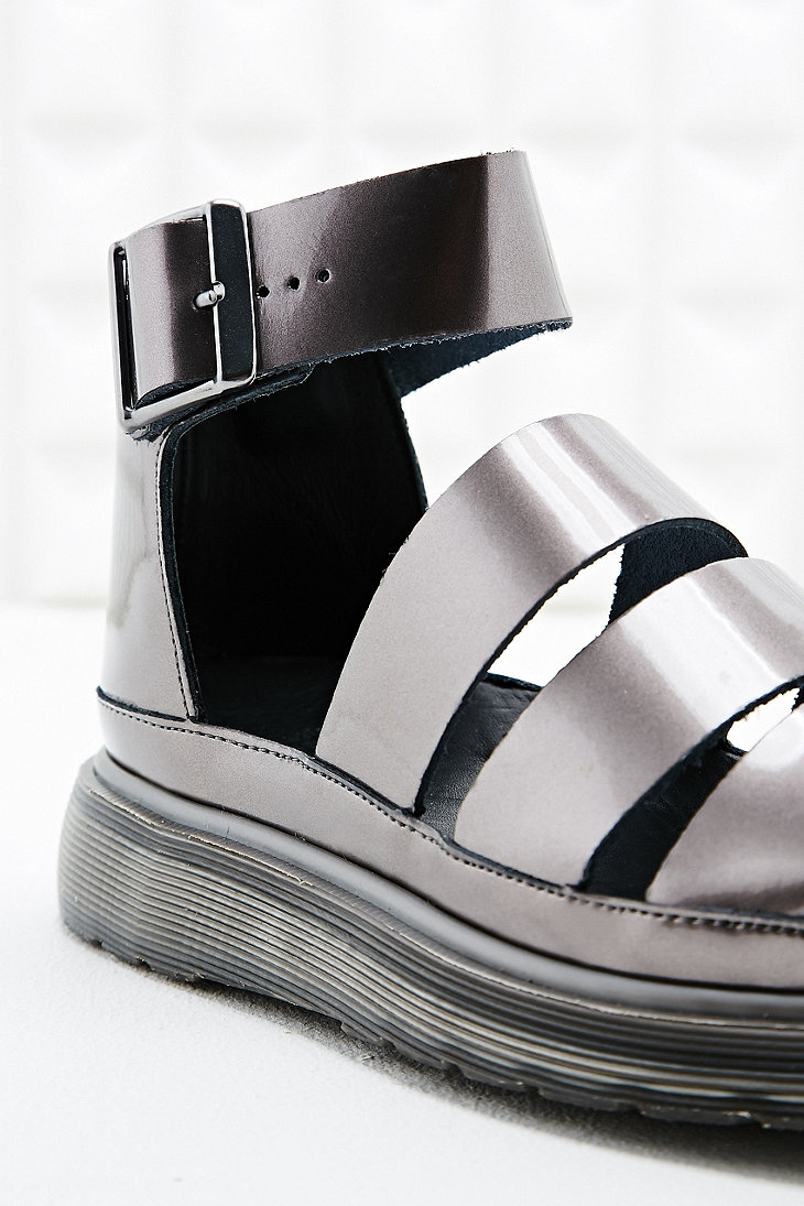 dr martens sandals silver