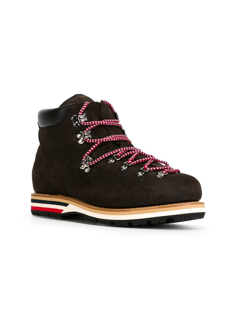 Moncler 'Peak' Hiking Boots in Brown for Men - Lyst
