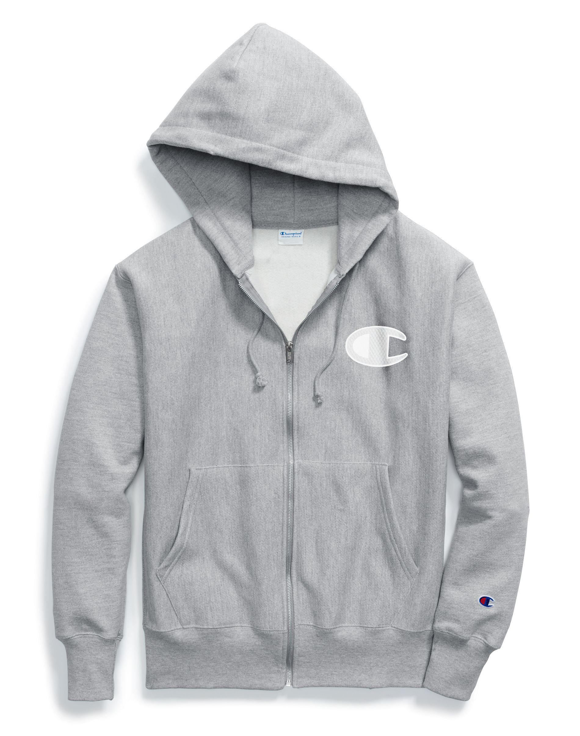 grey champion zip hoodie