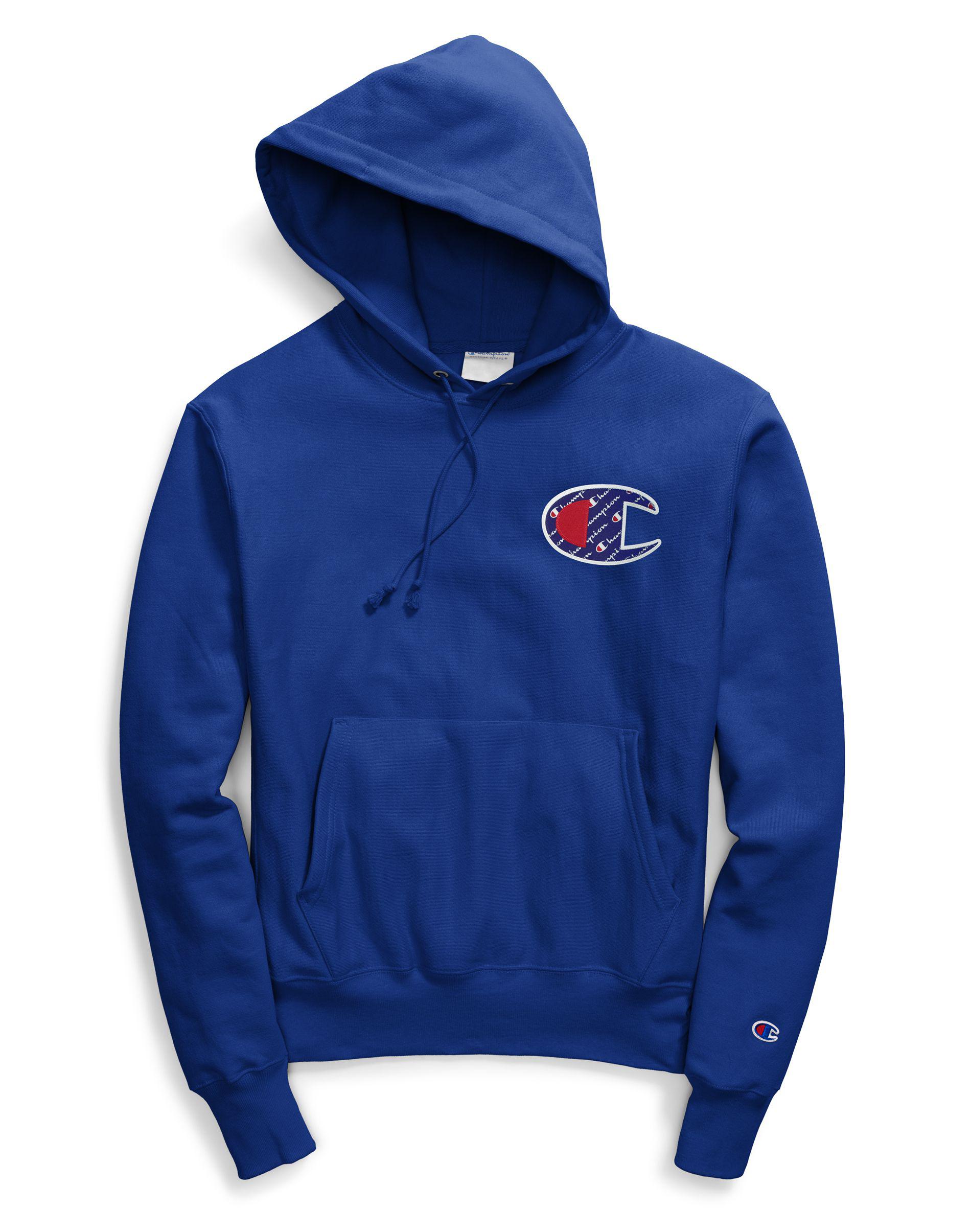 Champion LIFE Mens Reverse Weave Pullover Hoodie surf The Web//Sublimated c Logo Large