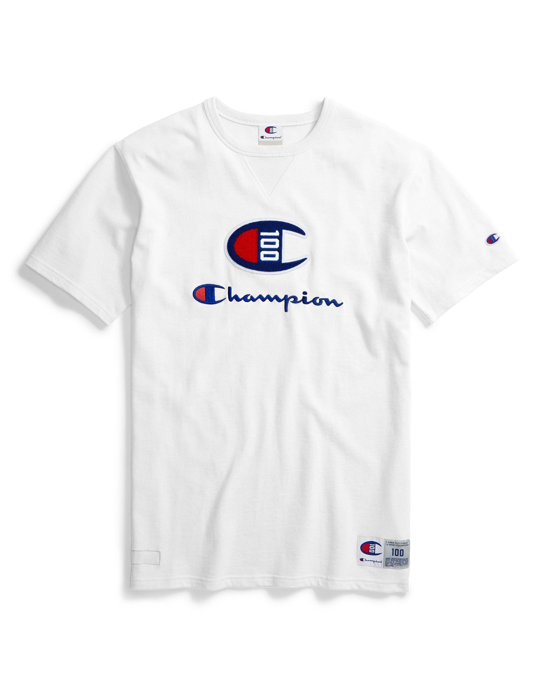 champion embroidered logo tee