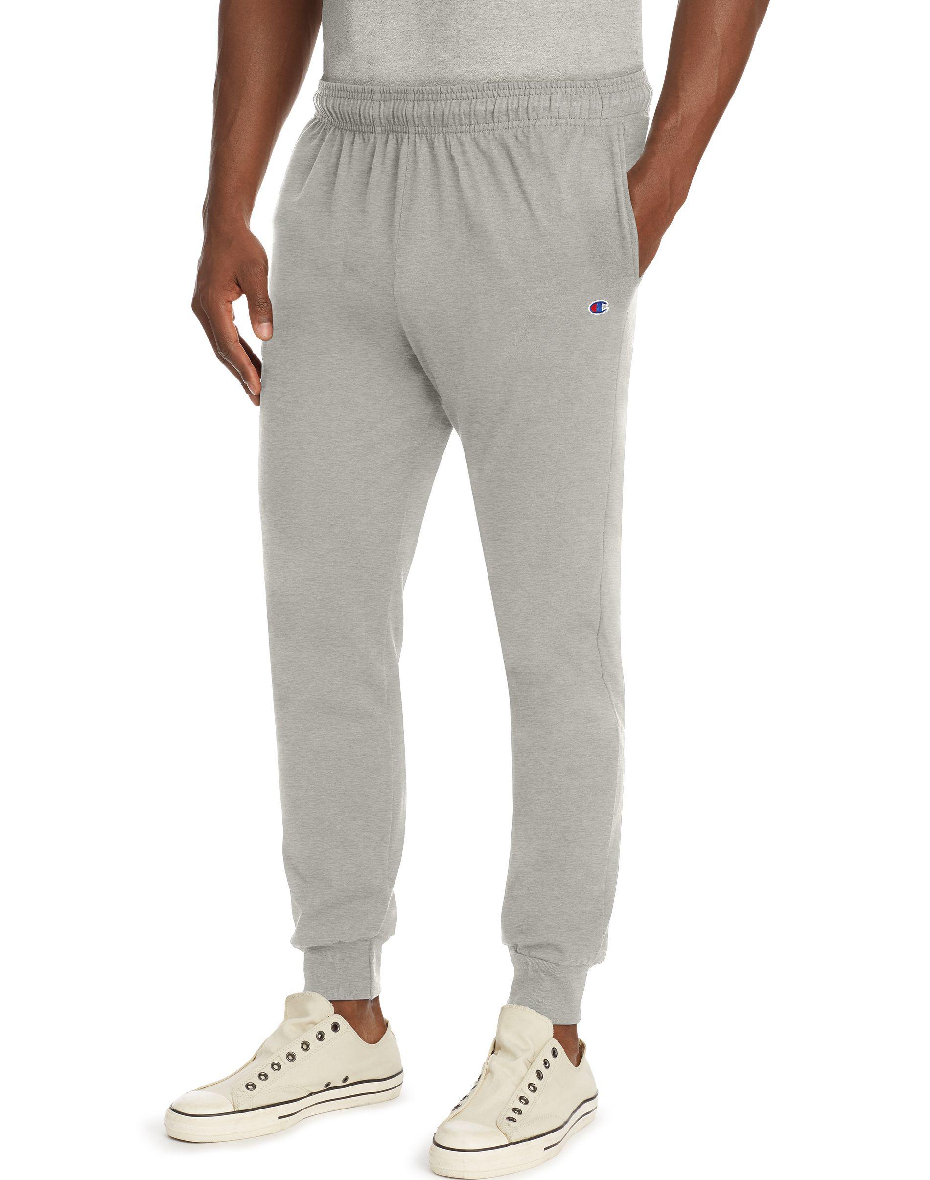 Champion Cotton Jersey Joggers in Gray 