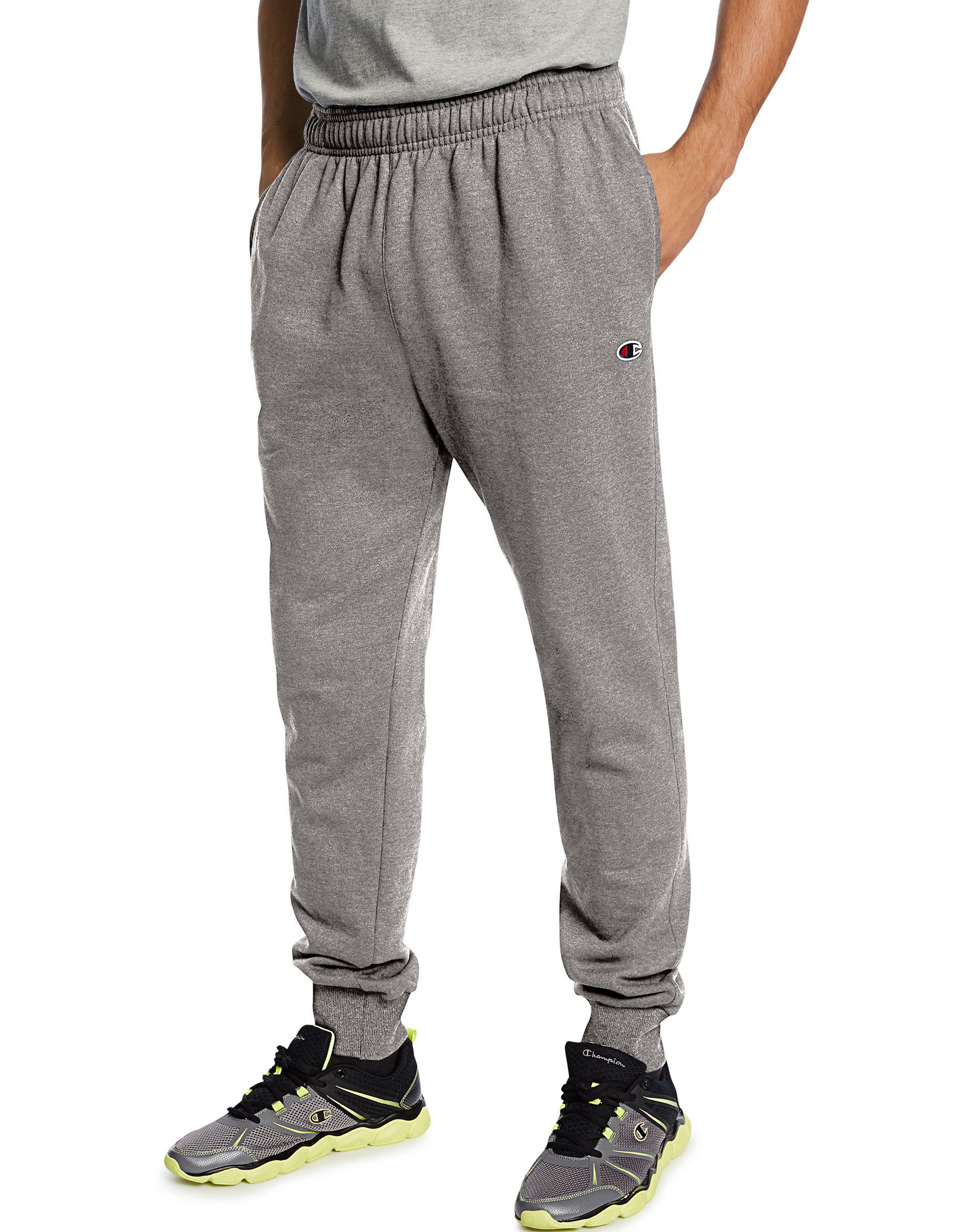 Champion Men's Sweatpants Jogger Powerblend Retro Fleece Lounge Pockets ...