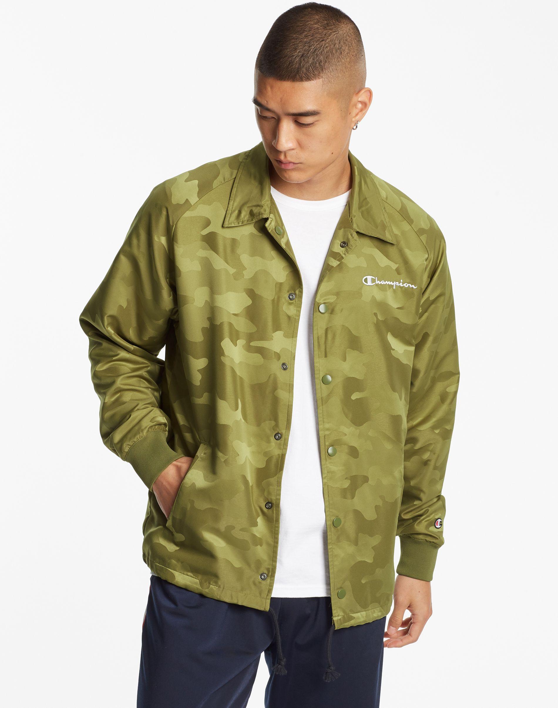 champion windbreaker olive