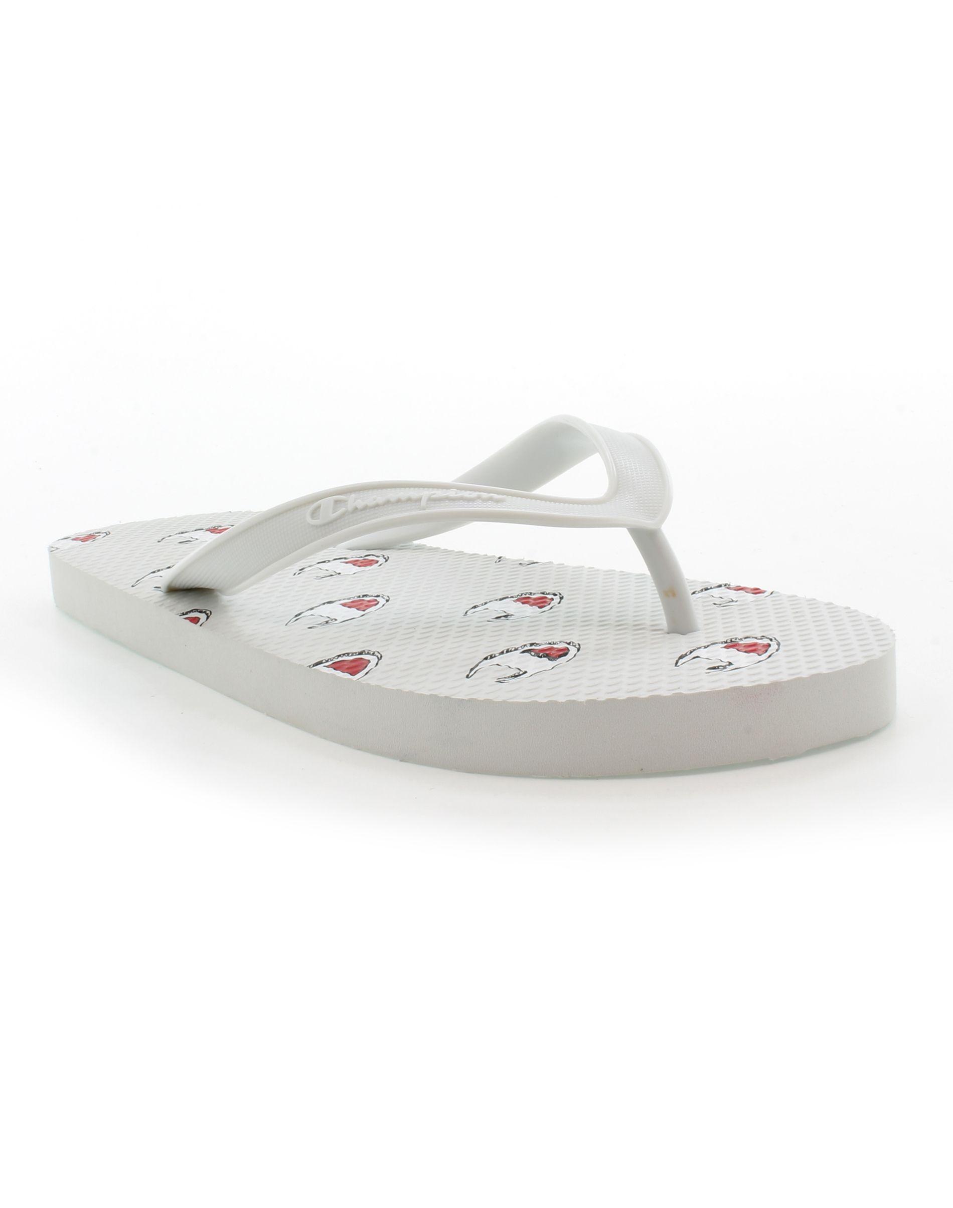 Champion Synthetic Lifetm Flip Flops Allover C Logo, White for Men - Lyst