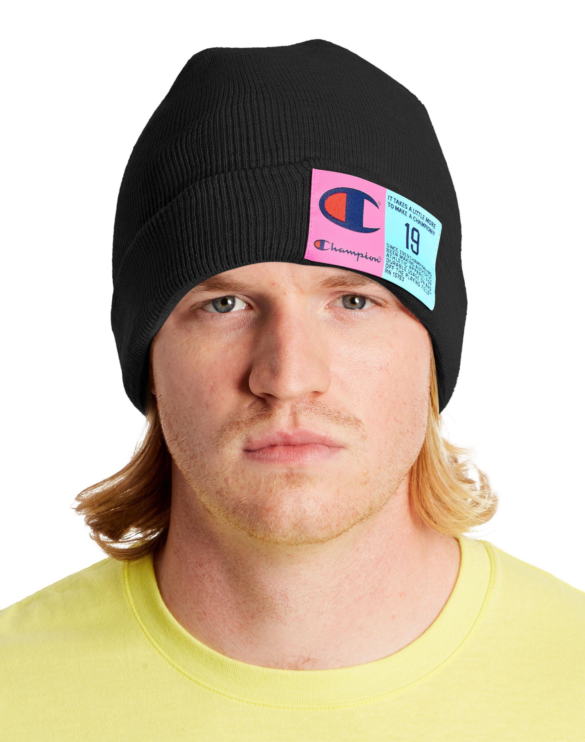 Champion Synthetic Life Beanie, Jock Tag in Black for - Lyst