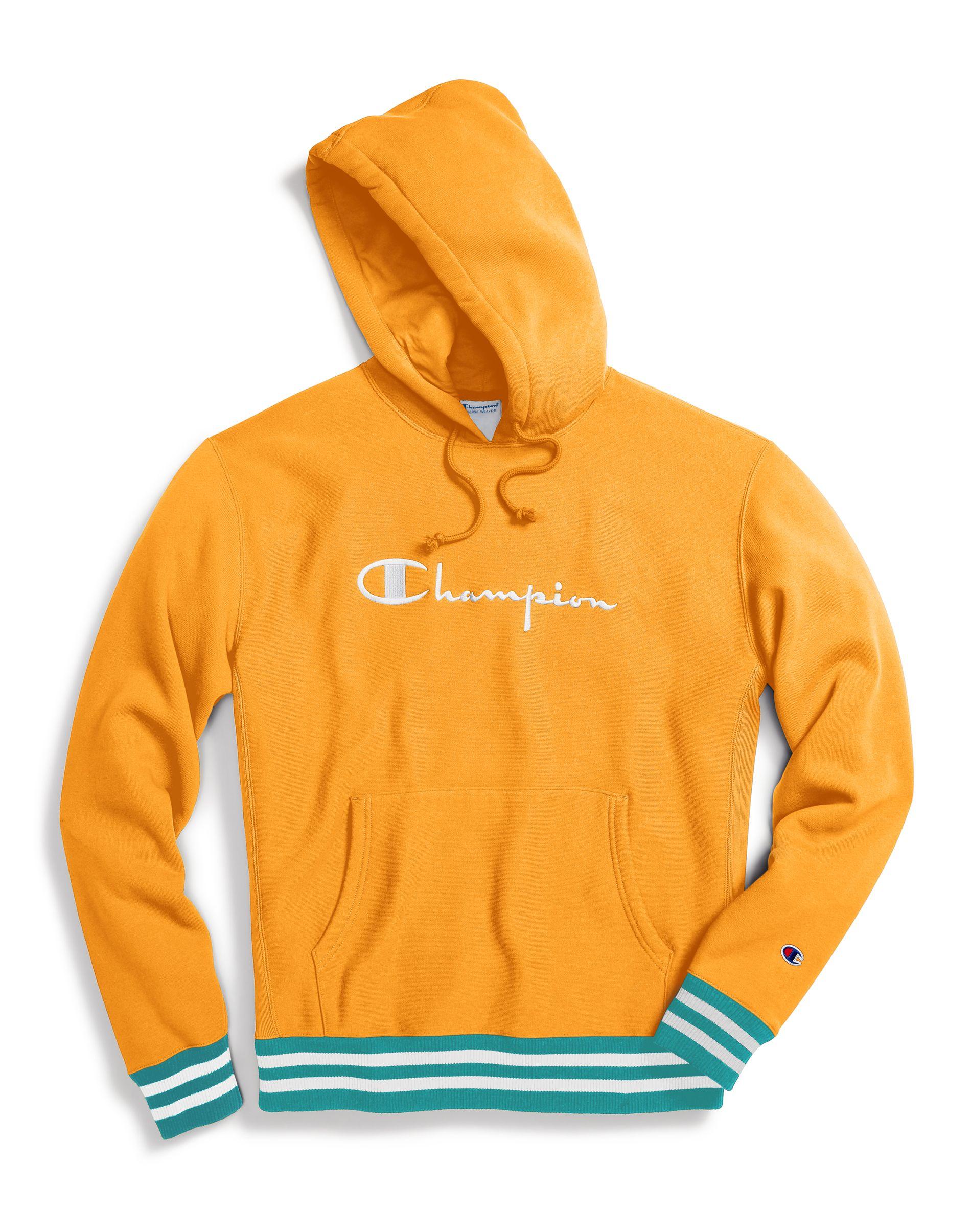 champion reverse weave hoodie orange