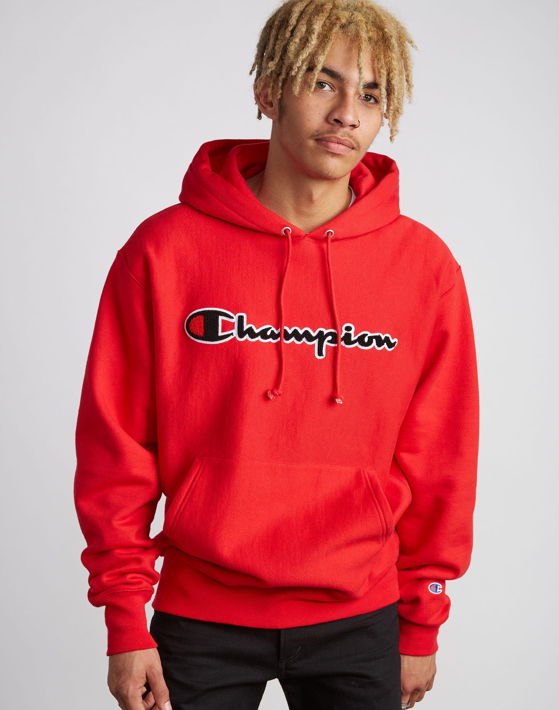 champion chenille script hoodie