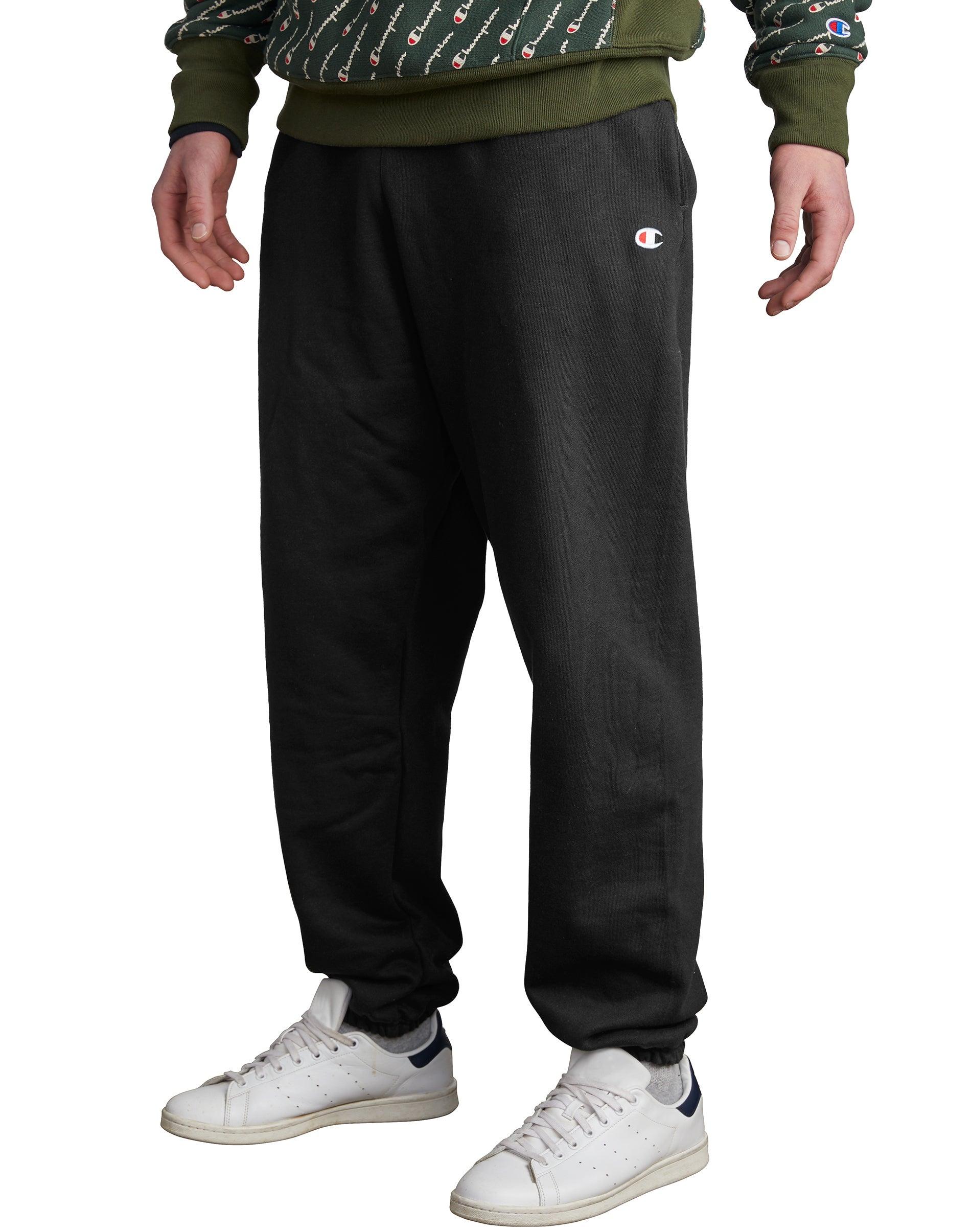 champion reverse weave black sweatpants
