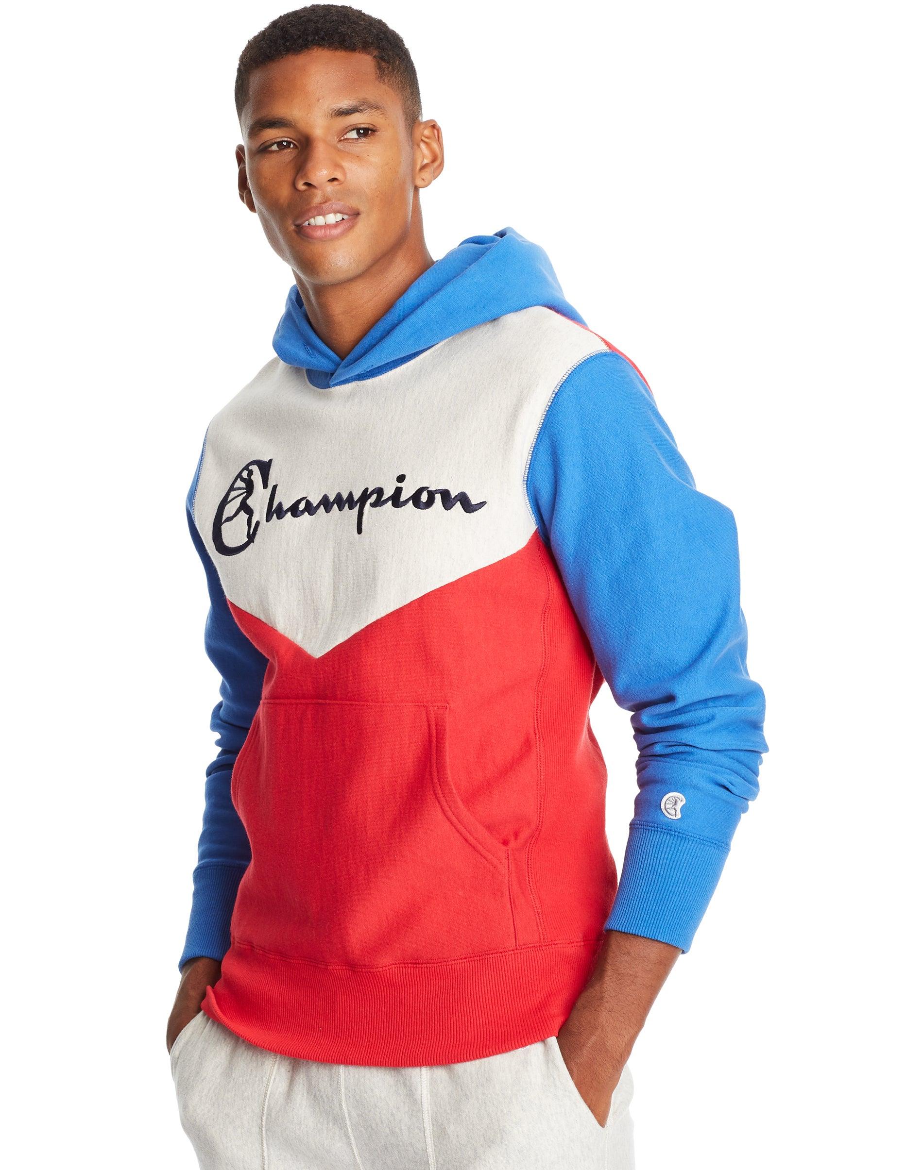 todd snyder champion color block hoodie