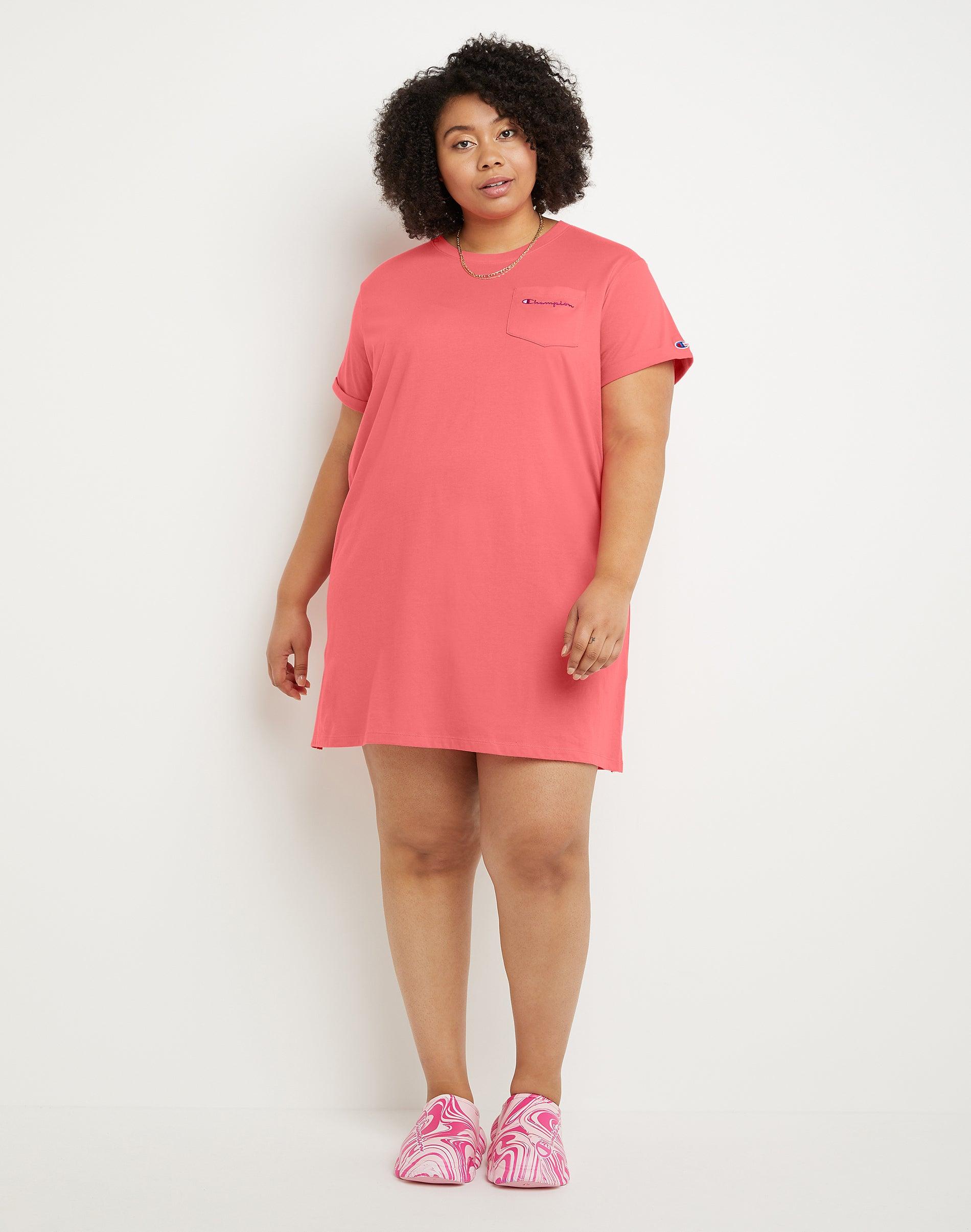 Champion Cotton Plus Tee Dress in Pink 