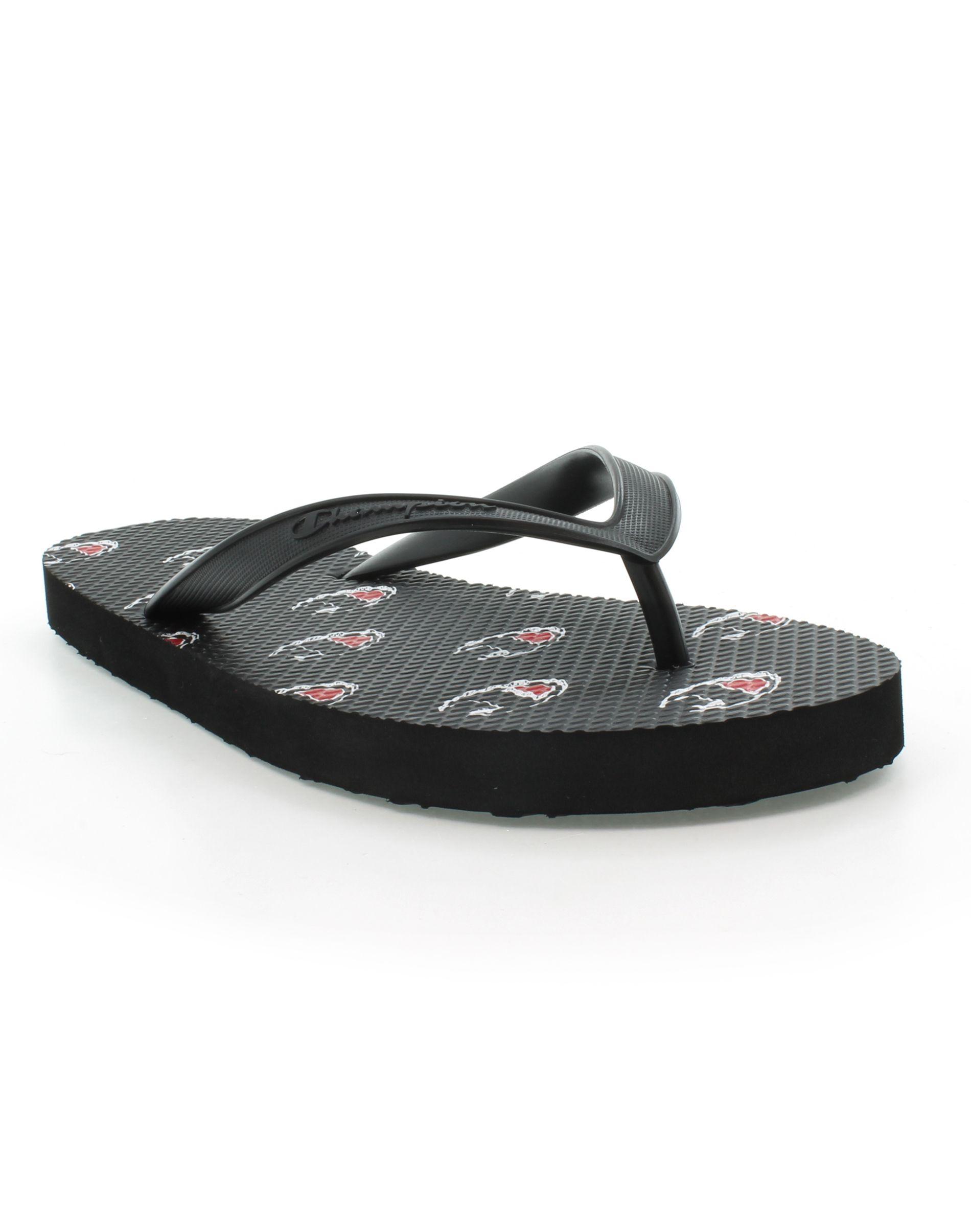 Champion Synthetic Lifetm Flip Flops Allover C Logo, Black for Men - Lyst