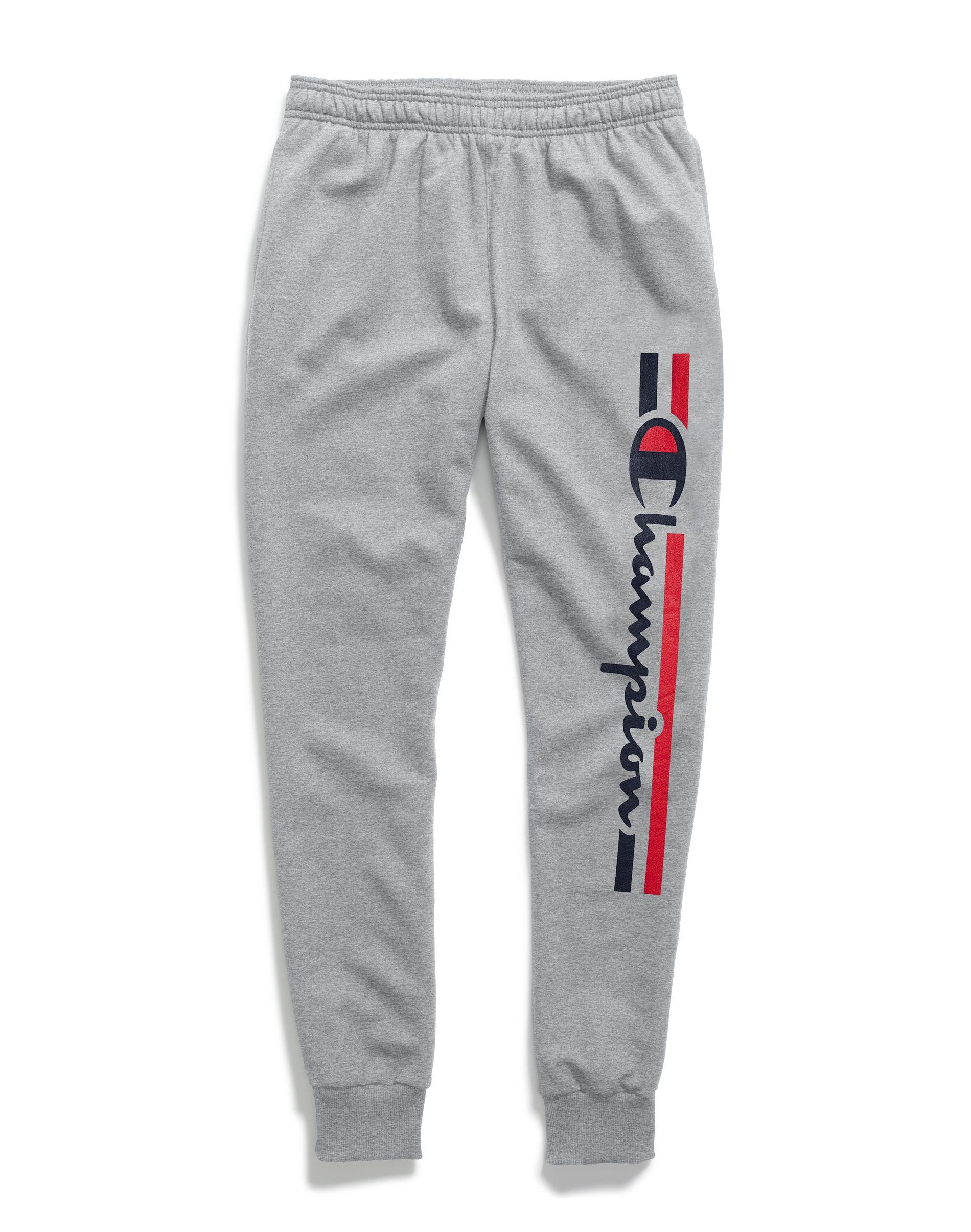 Champion Powerblend® Fleece Joggers, Vertical Logo in Gray for Men - Lyst