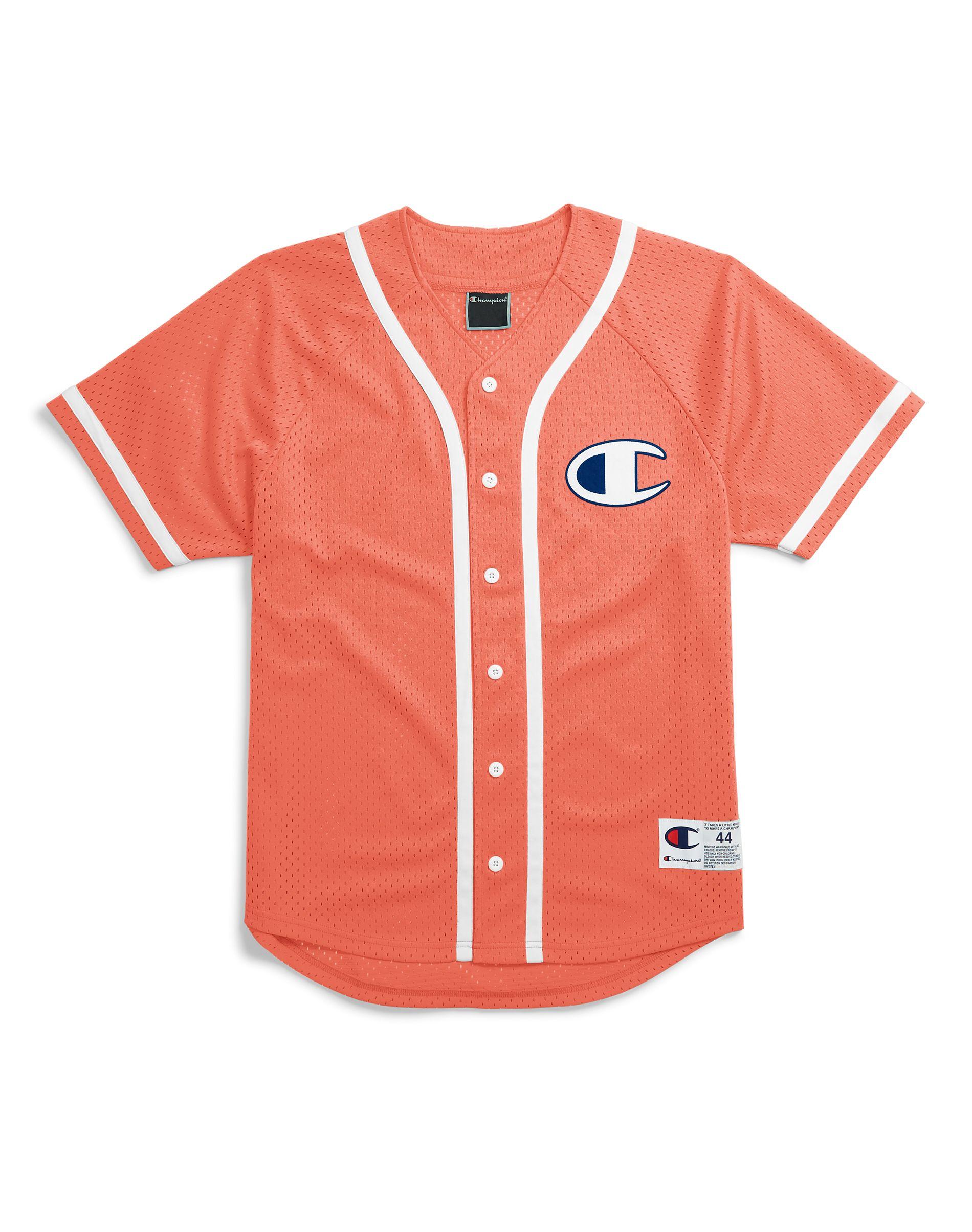 champion men's mesh baseball jersey