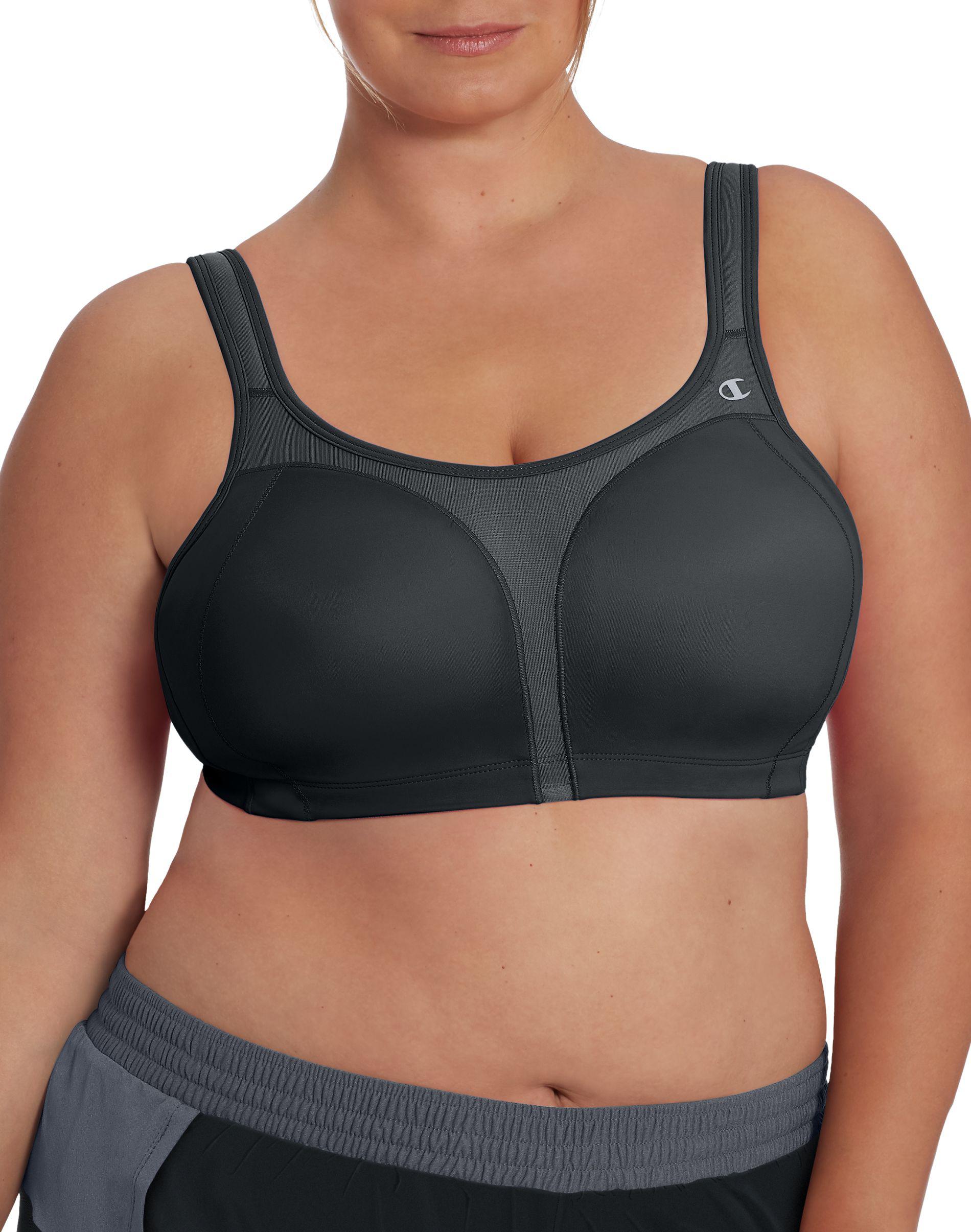 Champion Synthetic Shape®u Plus Sports Bra in Black Lyst