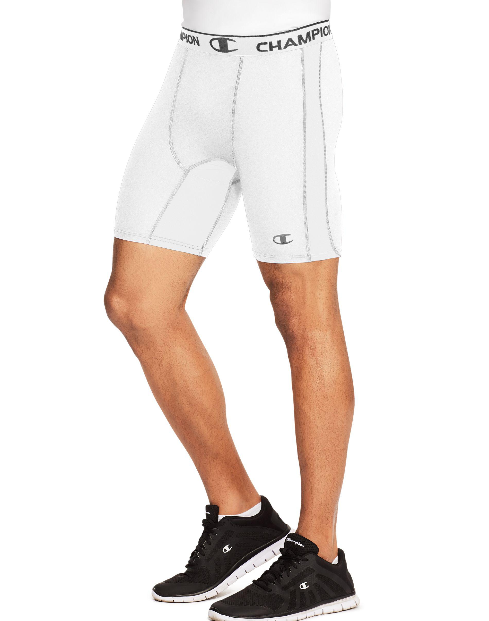 Champion Synthetic Power Flex Solid Compression Shorts 6-inch in White ...