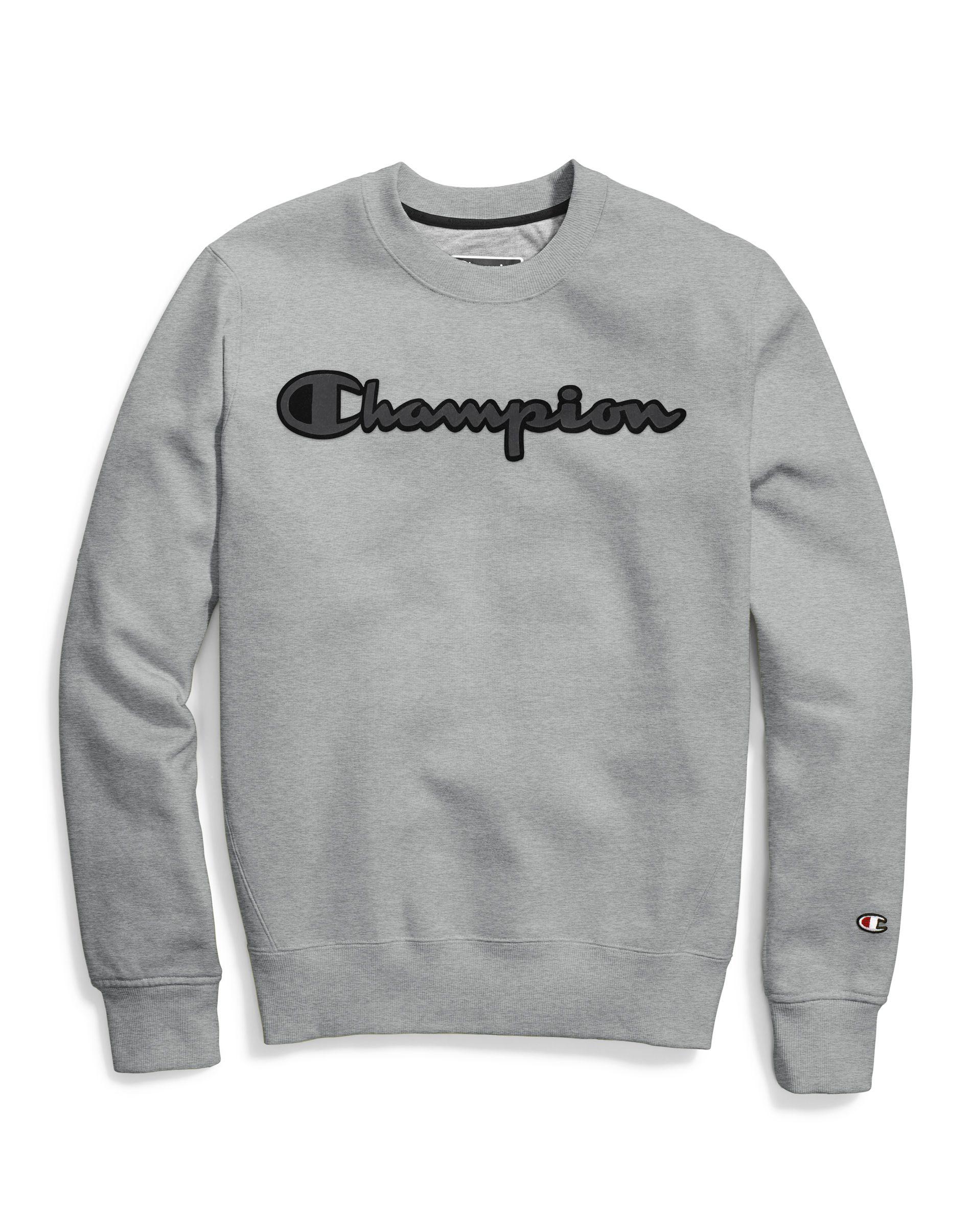 champion superfleece crew neck sweatshirt