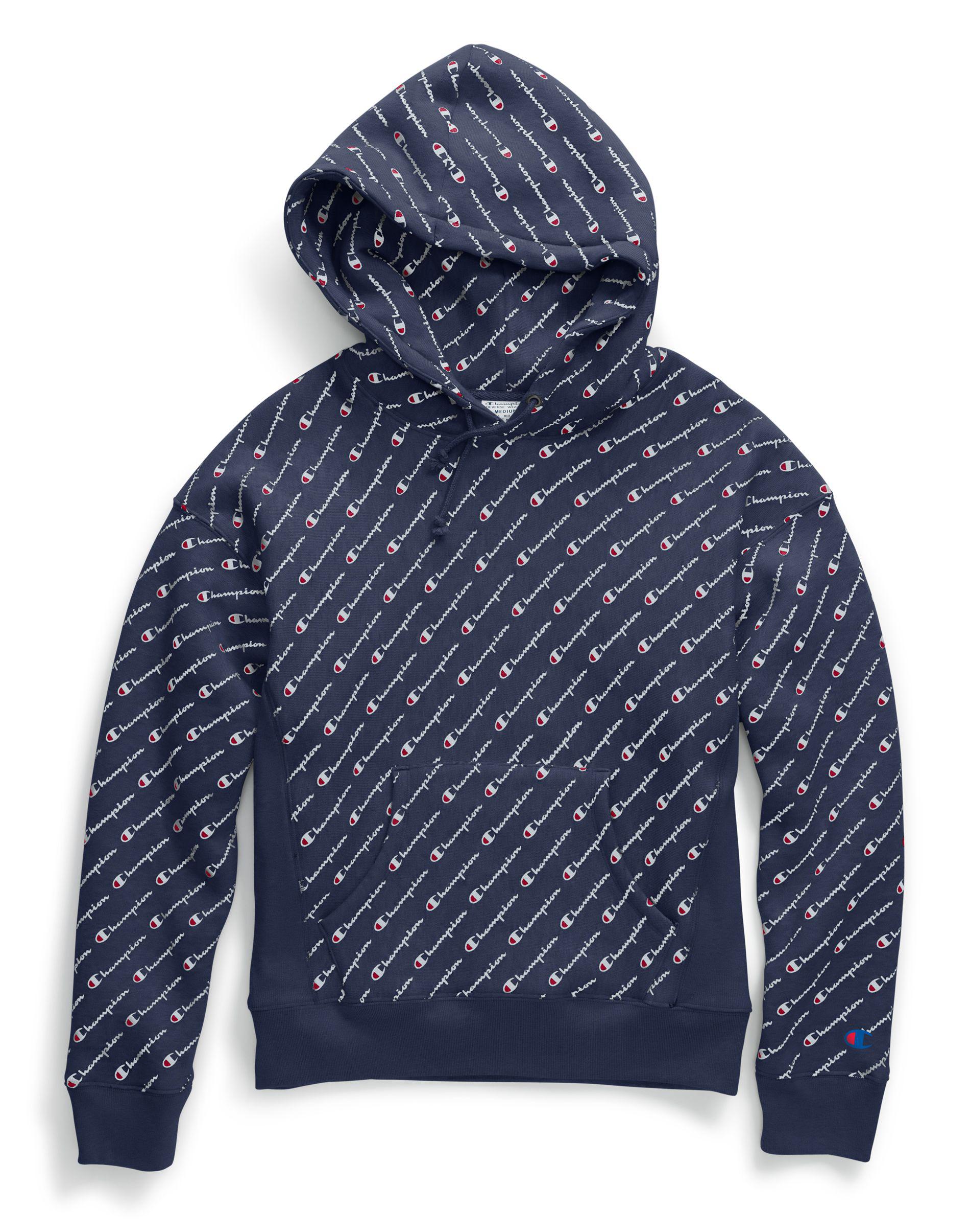 champion sweater logo all over jacket
