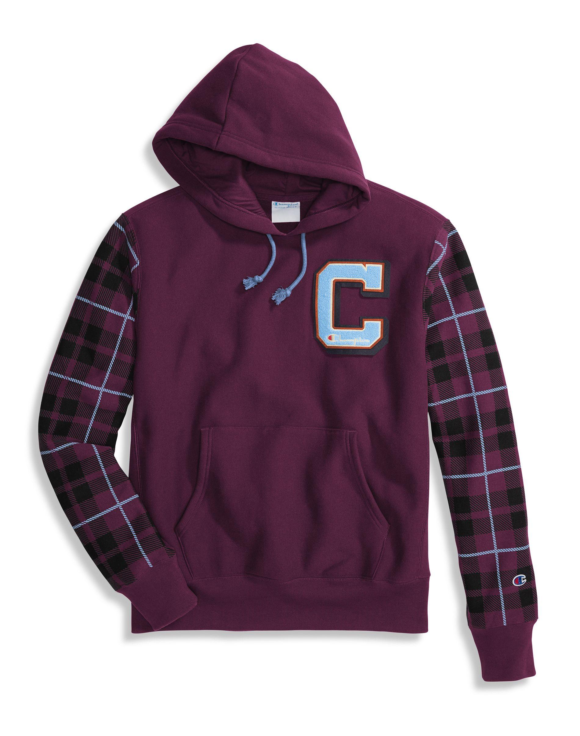 plaid champion hoodie