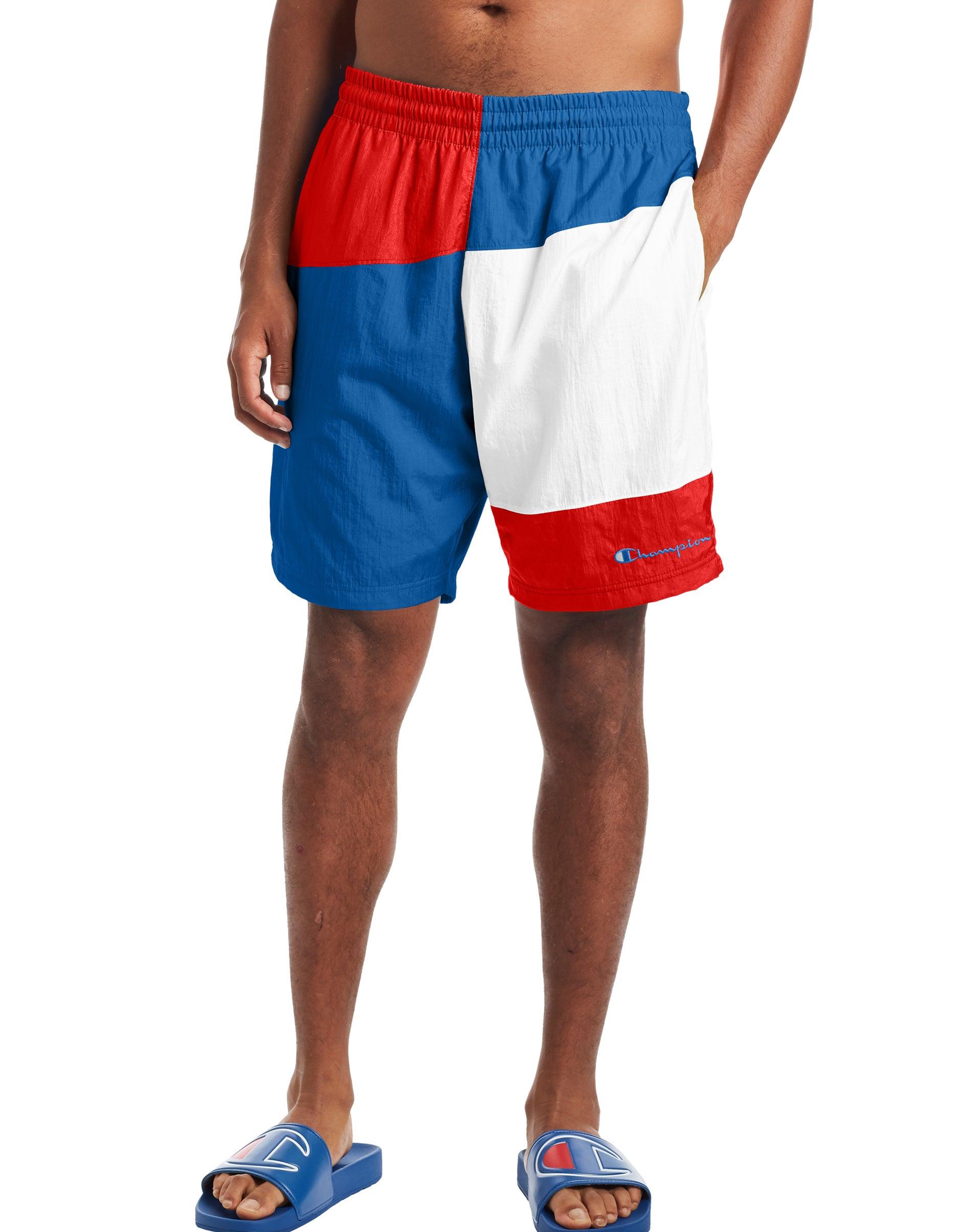 Champion LIFE Mens Colorblock Crinkle Nylon Short